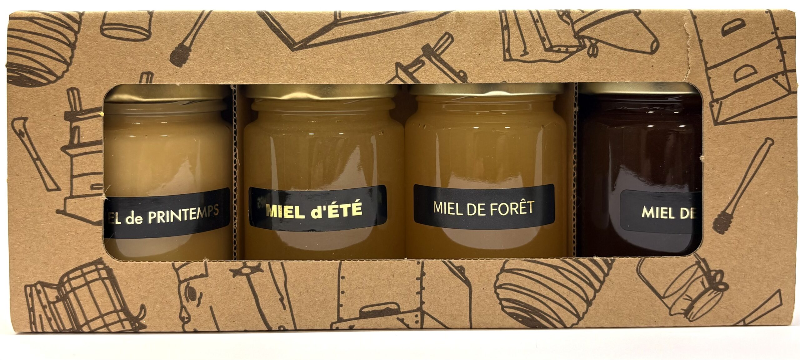COFFRET 4 POTS DE MIEL