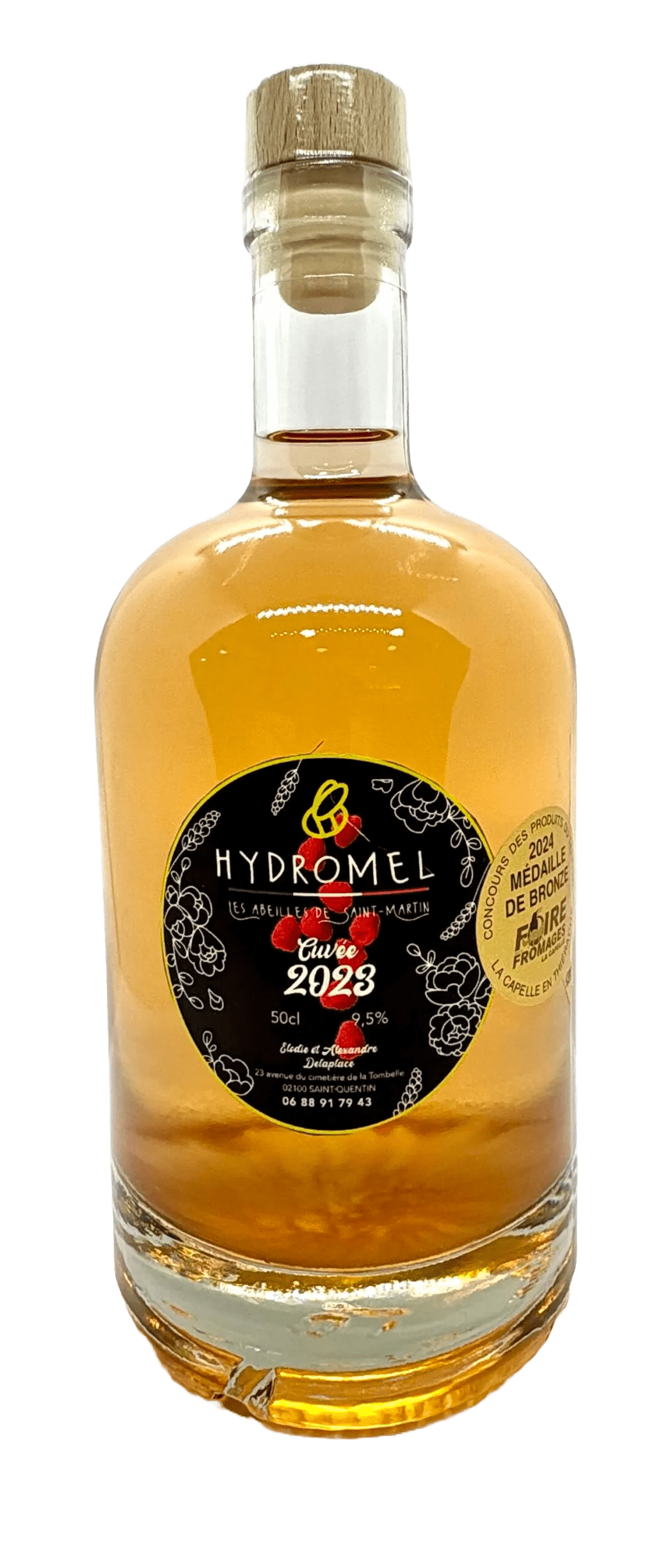 Hydromel Framboise °Médaille de Bronze au concours de La Capelle°